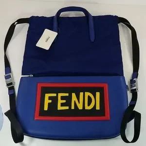 Fendi | Bags | Fendi Monster Vocabulary Blue Nylon Backpack 